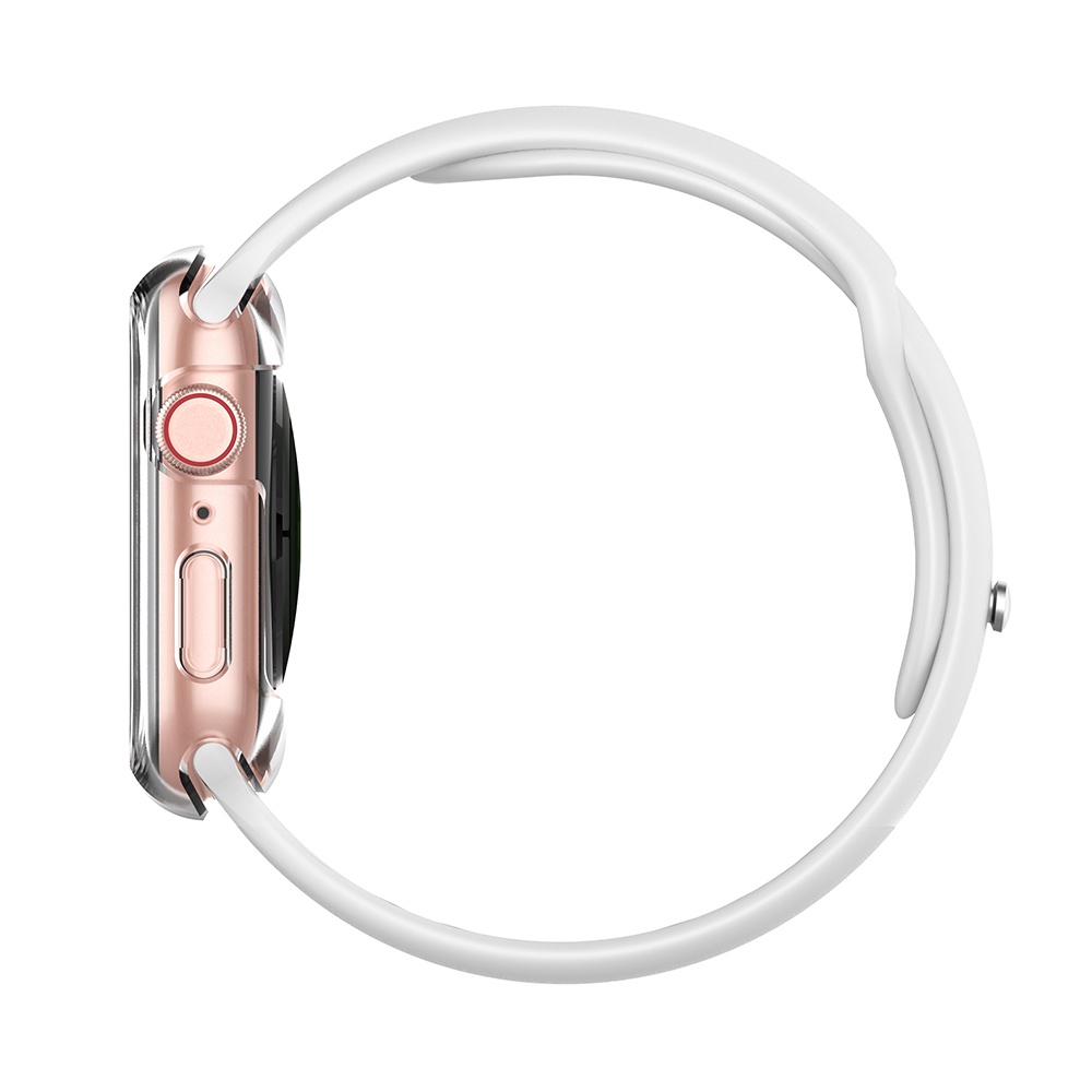 Прозрачный чехол из TPU с закаленным стеклом 9H для смарт часов Apple Watch 40мм серии 3, 4, 5, 6 и SE