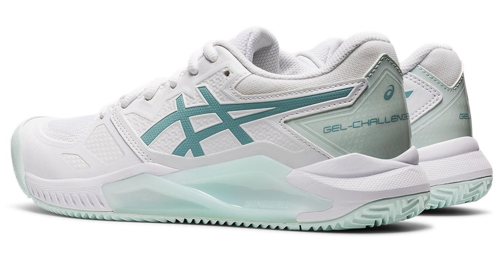 Женские Кроссовки теннисные Asics Gel-Challenger 13 Clay - white/smoke blue