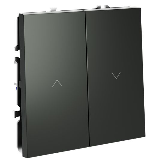 Выключатель встраиваемый VOLTUM S70 для жалюзи 10А, (титан)