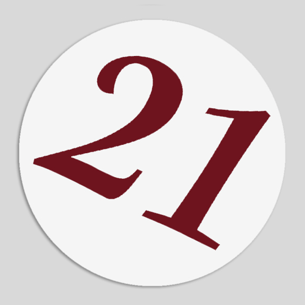 Номер участника. Диаметр 86 мм.