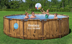 Каркасный бассейн Bestway 427х107 см + фильтр-насос 3028 л/ч, тент, лестница (561JM BW)