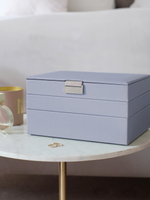 Органайзер для украшений и часов Stackers Classic Jewellery Box, 3 секции -Dove Grey & Rose (Navy Blue / темно-синий / Navy Blue / Органайзер с крышкой)