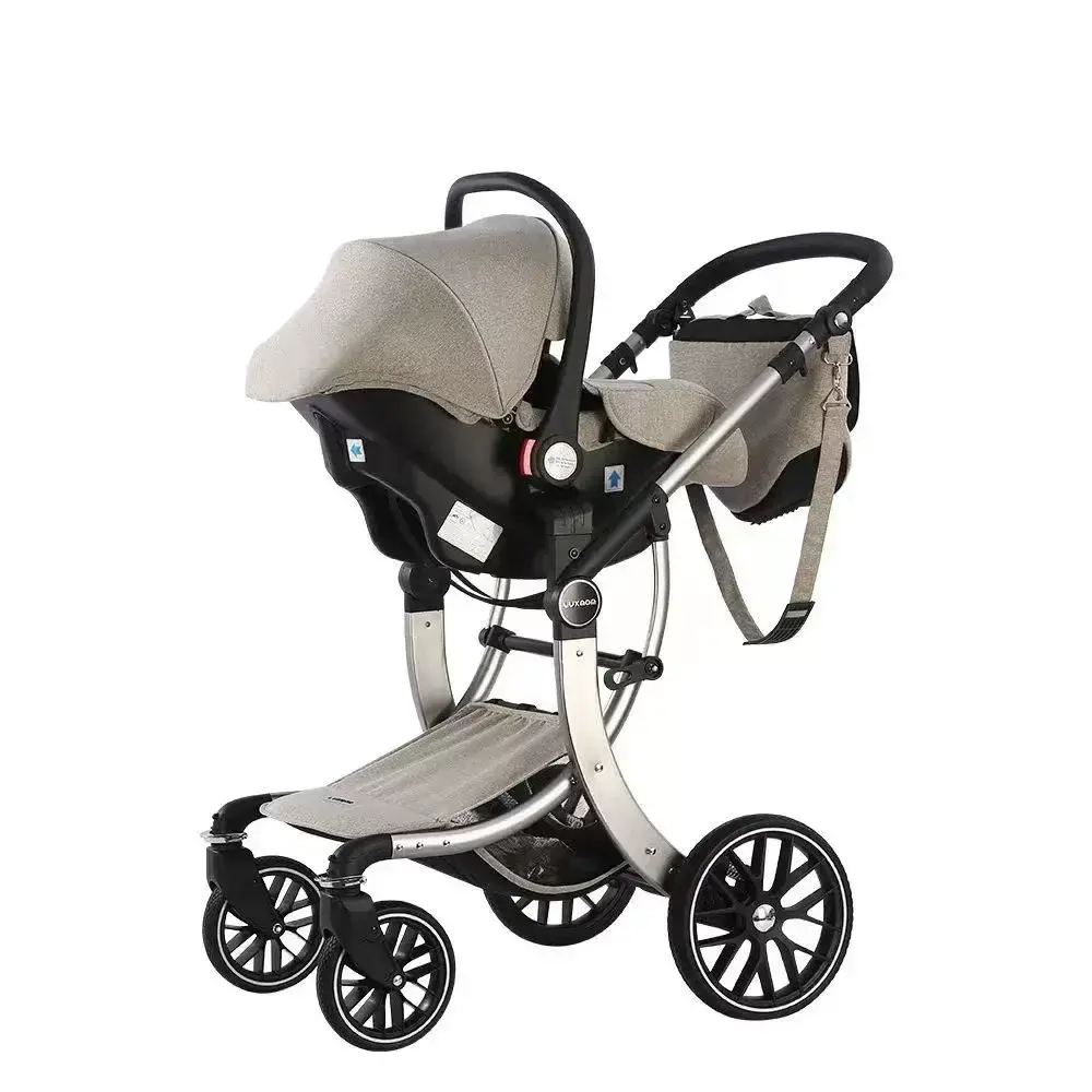 Детская коляска Luxmom 601A 2в1 бежевый