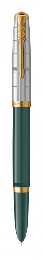 Перьевая ручка Parker 51 Premium Forest Green GT, перо: F чернила: Black,Blue, в подарочной упаковке.