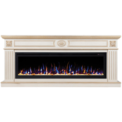 Электрокамин RealFlame Siena 60 WT белый дуб с золотой патиной с очагом Saphir 60