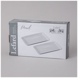 НАБОР БЛЮД LEFARD "PEARL" ПРЯМОУГ. 2 ШТ. 25*14,5*2,5 СМ (КОР=12НАБ.)
