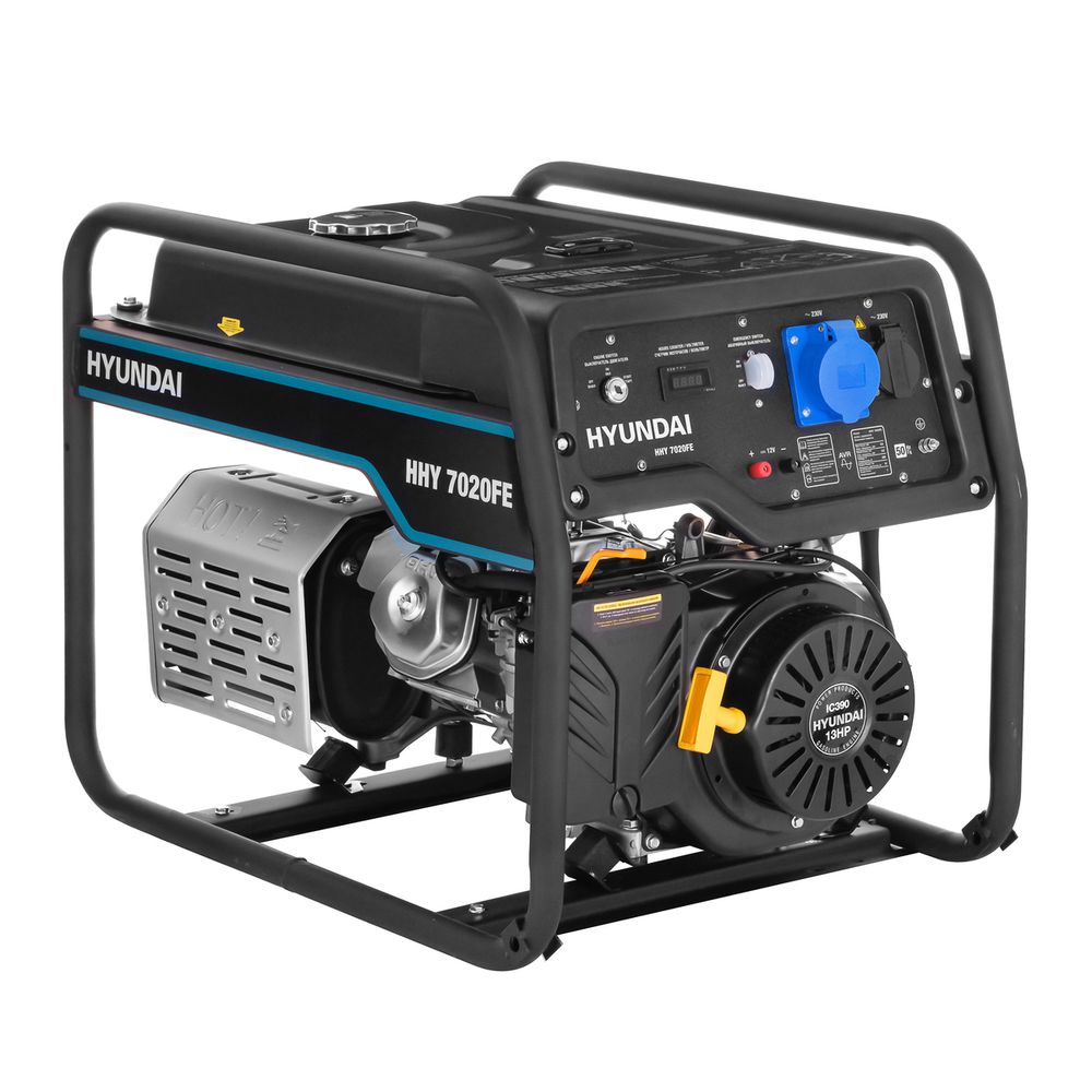 Бензиновый генератор Hyundai HHY 7020FE - [5 кВт / 220V] эл. старт