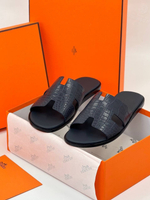 Шлепанцы Hermes Izmir из кожи крокодила