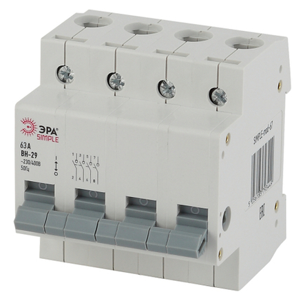 Выключатель нагрузки ЭРА SIMPLE SIMPLE-mod-70 4P 63А ВН-29