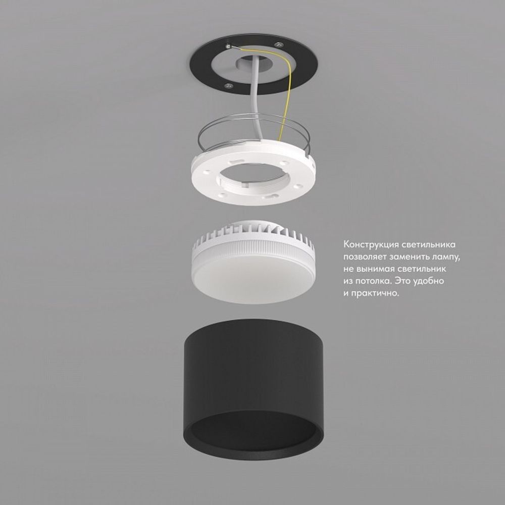 Накладной светильник Denkirs LUND DK2601-BK