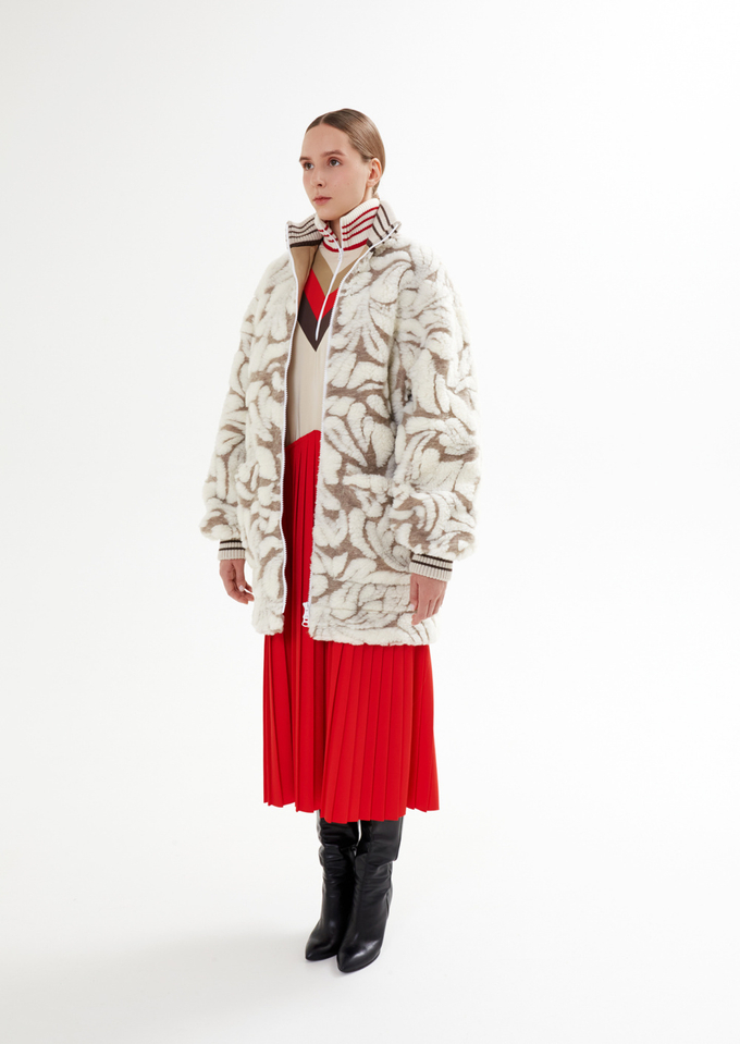 Куртка меховая, бежевая