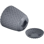 Горшок для цветов пластиковый 4,7л d-20,5см «Wave» с дренажной сеткой и съемным поддоном, вулканический серый