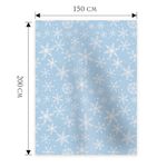 Плед новогодний, 150х200 см, "Снежинки", полиэстер, 210 г/м2, ЗОЛОТАЯ СКАЗКА, 592530