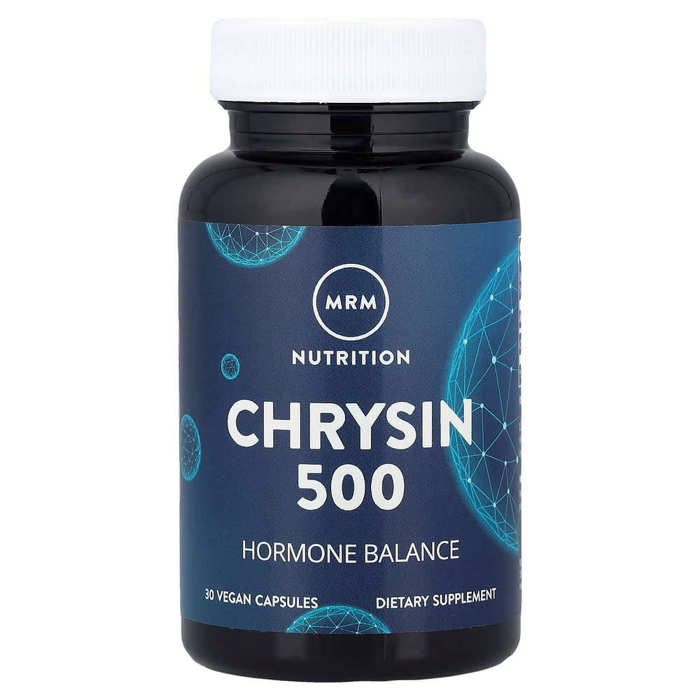 MRM Nutrition, Chrysin 500, 30 веганских капсул (500 мг в 1 капсуле)