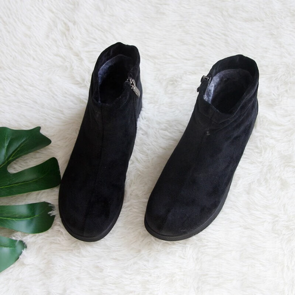 Neiliansheng Fabric Ankle Boots Women"s Black