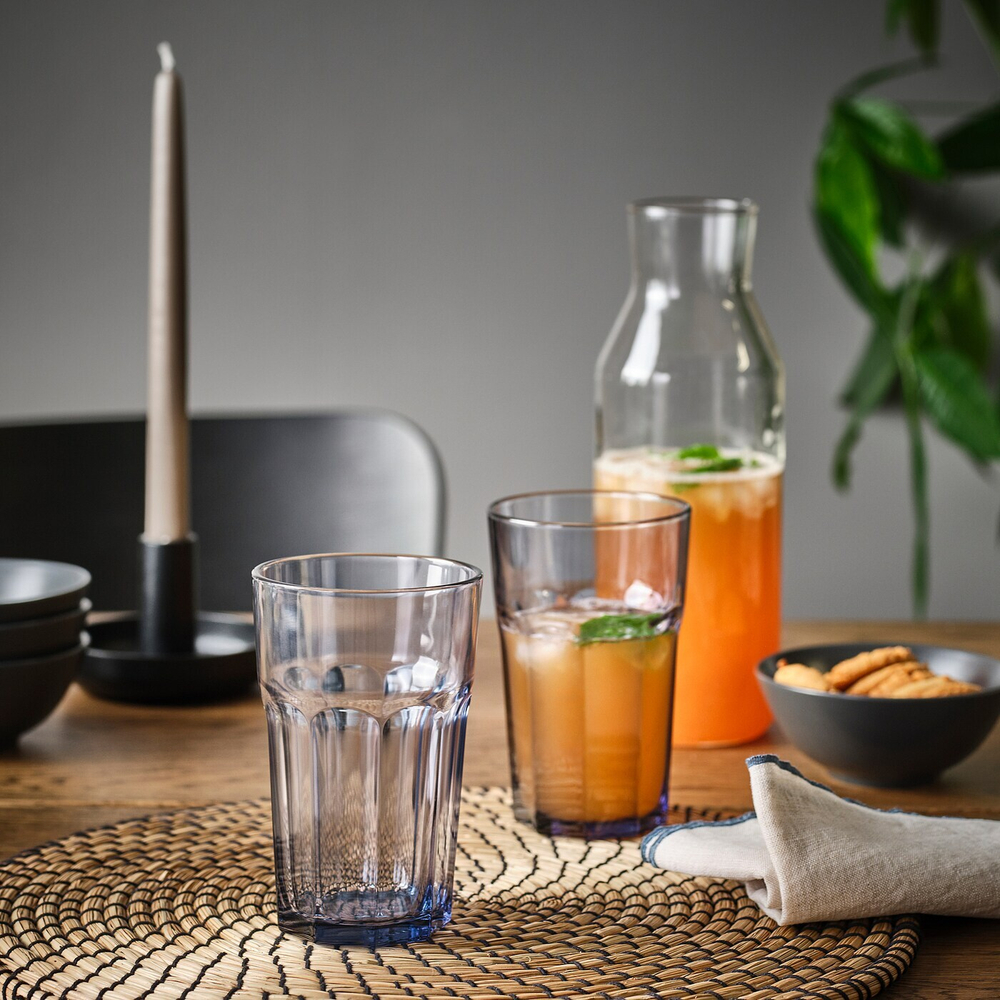 Стакан IKEA POKAL (ПОКАЛ), Светло-фиолетовый, Стекло, 350 мл