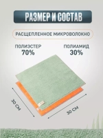 Салфетки для уборки из микрофибры тряпки впитывающие 30х30
