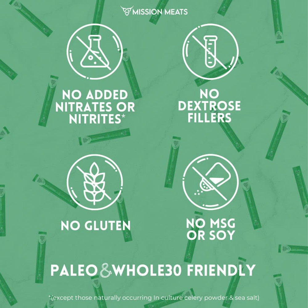 Mission Meats, Beef Sticks, Tasty Original, 1 oz (28 g)