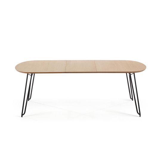 Стол Novaks 170 (320) х100 черный, шпон дерева