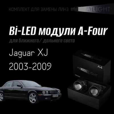 Bi led линзы 3.0 для фар Jaguar XJ 2003-2009, би лед линзы Statlight A-Four, комплект 2 шт
