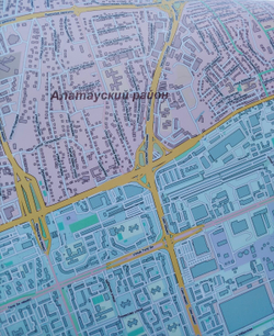План-схема Бостандыкского района г. Алматы 2024 год ( 150 х 130 см )