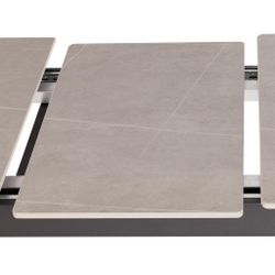 Стол обеденный Balmoral/Балморал столешница керамика (матовая) /опоры металл, серый/чёрный, (120+40)x80x75(+1) см