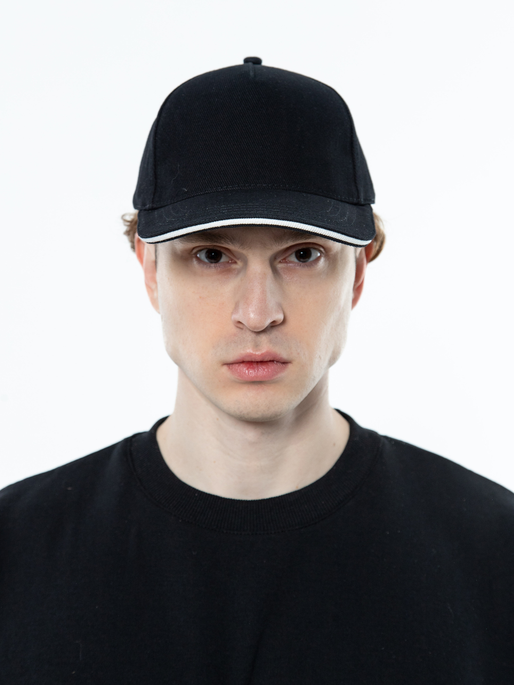 Бейсболка 5 клиньев с кантом 330,04 STAN, Хлопок, Черный