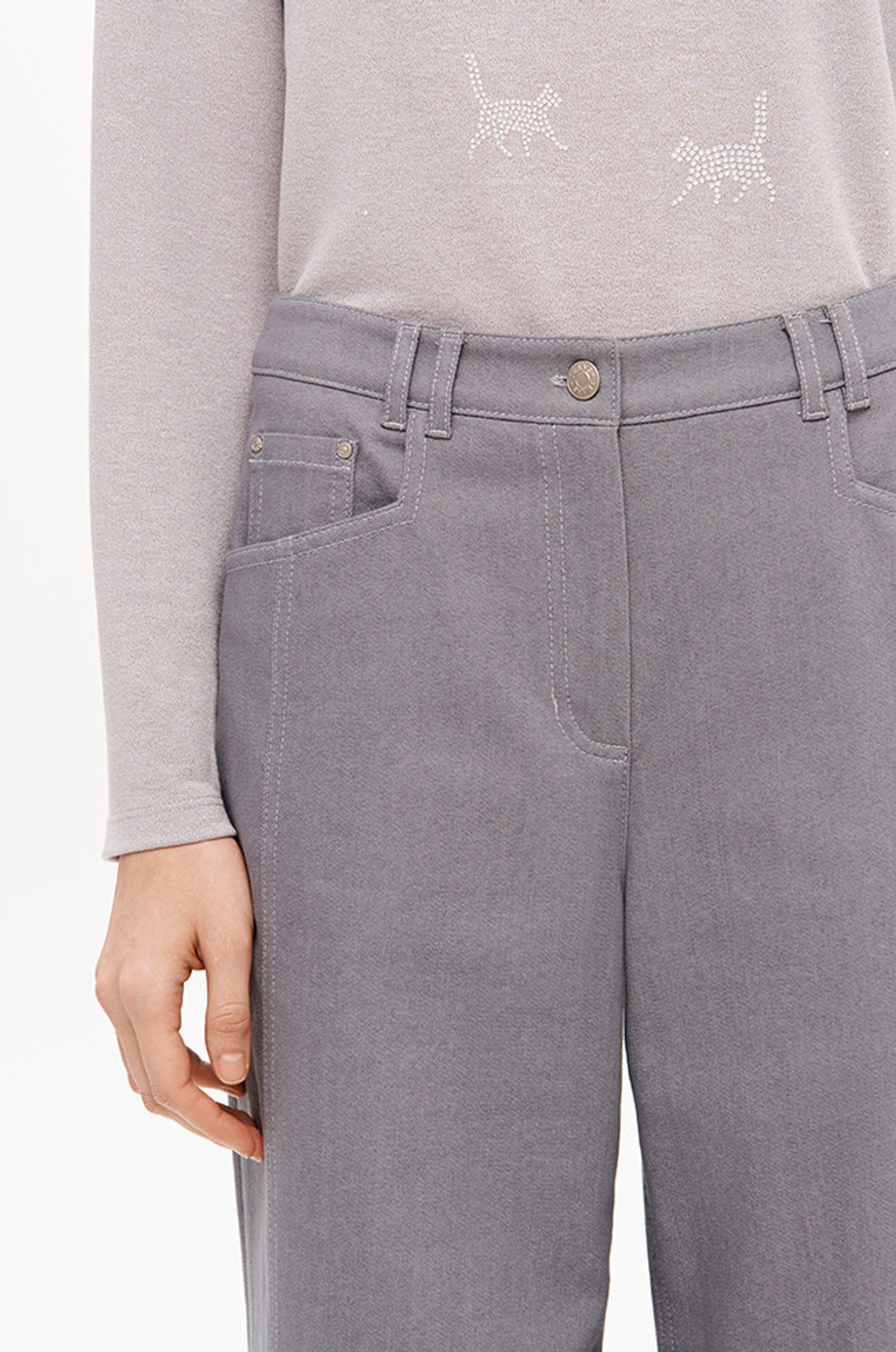 31205 Джинсы женские (серый джинс)