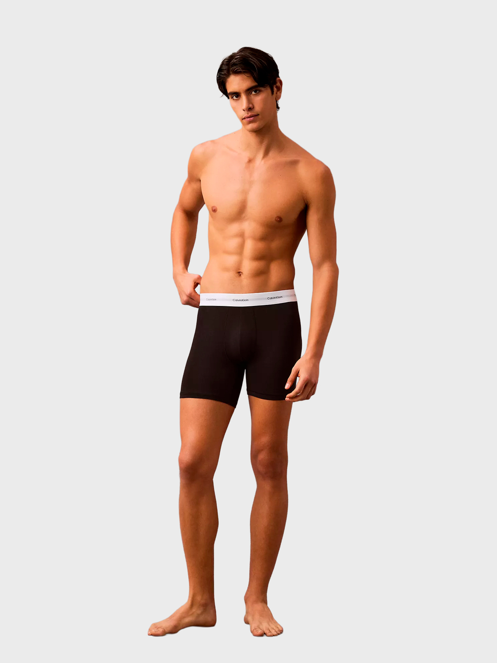 Мужские трусы боксеры-брифы Calvin Klein Cotton Modal Stretch 3-Pack Black
