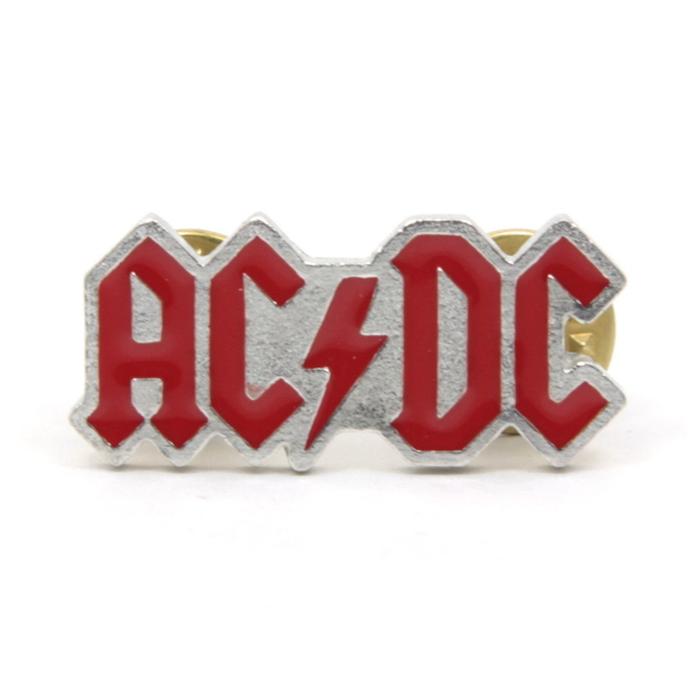 Значок AC/DC надпись, эмаль