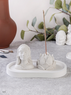 Набор  Бюст Шивы и подставка для благовоний на подставке