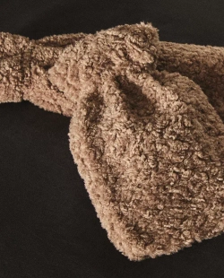 ZARA HOME ГРЕЛКА ИЗ ИСКУССТВЕННОГО МЕХА, КОРИЧНЕВЫЙ