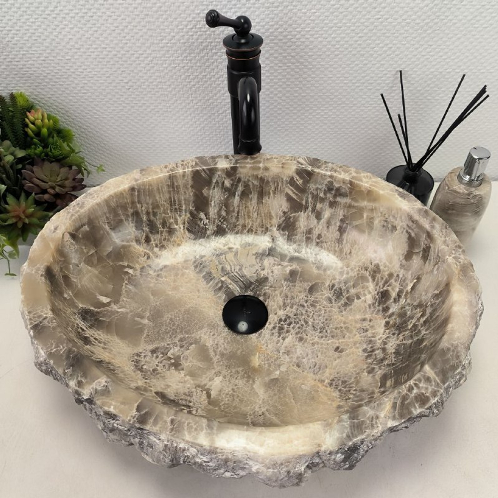 Раковина из оникса Erozy Grey EO-62285 57*47*15 0094