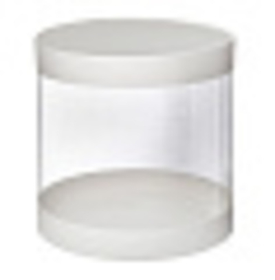 Коробка ТУБУС прозрачный диам.220мм выс.220мм (БЕЛАЯ)