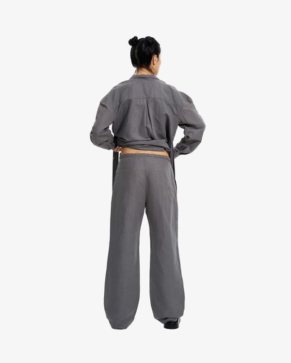 Рубашка льняная Borozna Серая - фото 5