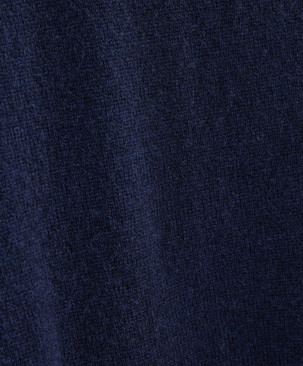 OYSHO Брюки прямого кроя из 100% кашемира, темно-синий