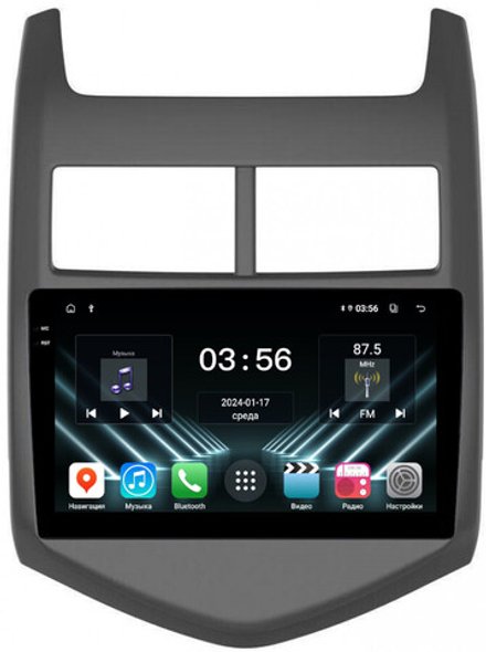 Магнитола для Chevrolet Aveo 2 2012-2015 - FarCar DX107M монитор 9.5" IPS на Android 13, 4+64Гб, CarPlay