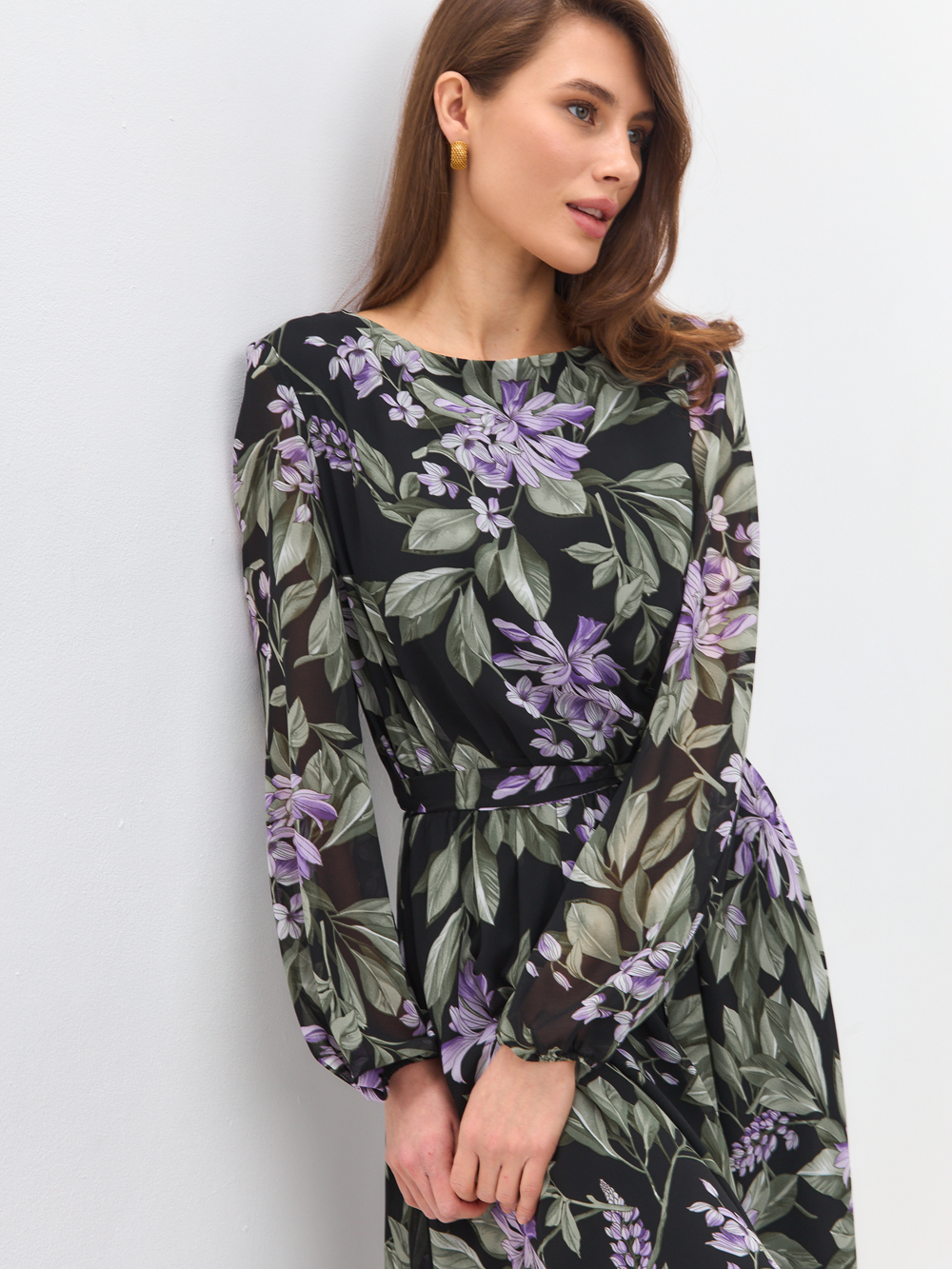 Платье Milana черный шифон