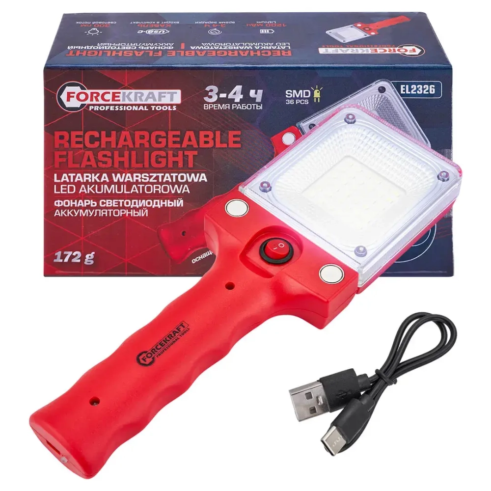 Фонарь светодиодный аккумуляторный FORCEKRAFT FK-EL2326