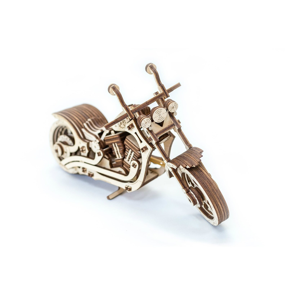 Мотоцикл Крузер (Cruiser) (EWA) - Деревянный конструктор, сборная модель, 3D пазл