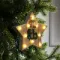 Ёлочная игрушка Звезда 3*16 см., от батареек, свечение тёплое белое, Luazon Lighting (6117371)