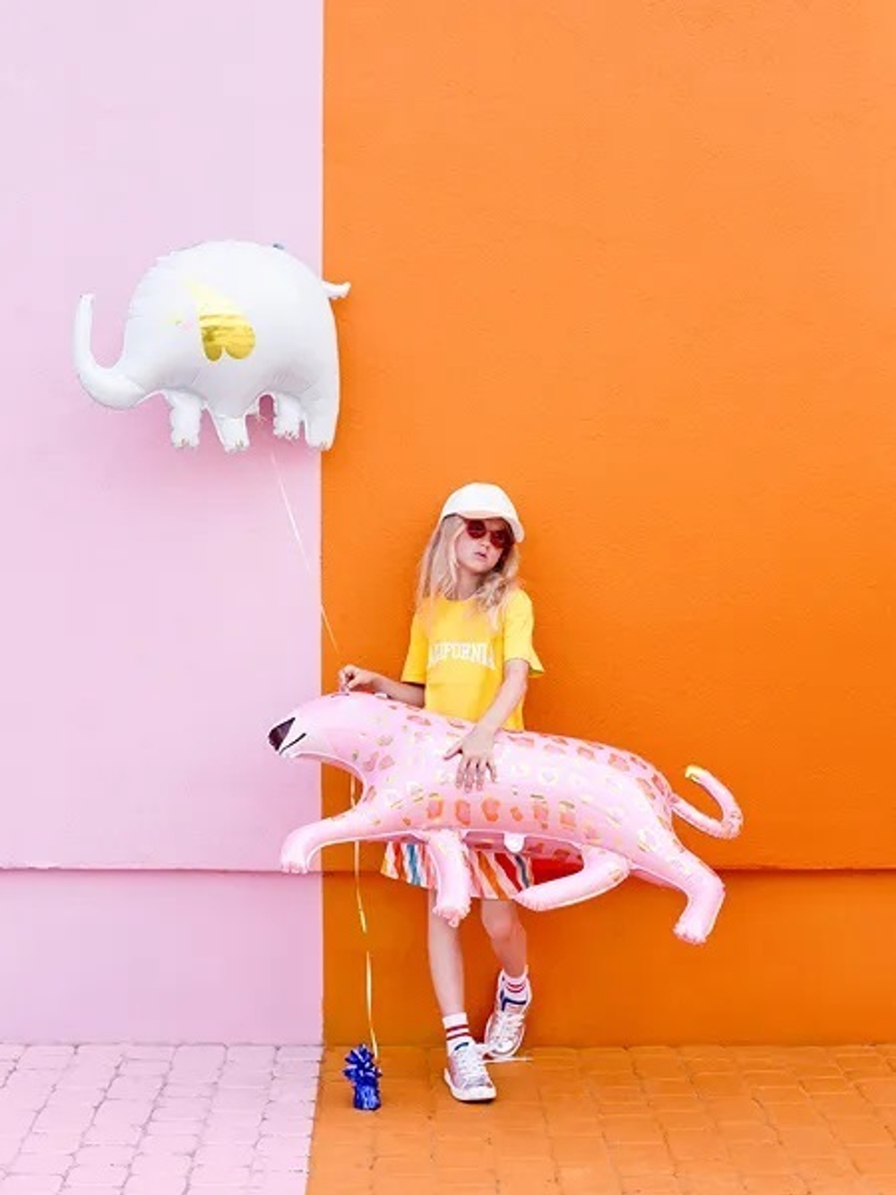 Шар (46""/117 см) Фигура, Леопард, Розовый, 1 шт. без упак. В051