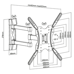 Кронштейн для телевизора наклонно-поворотный Ultramounts СПРУТОС 904