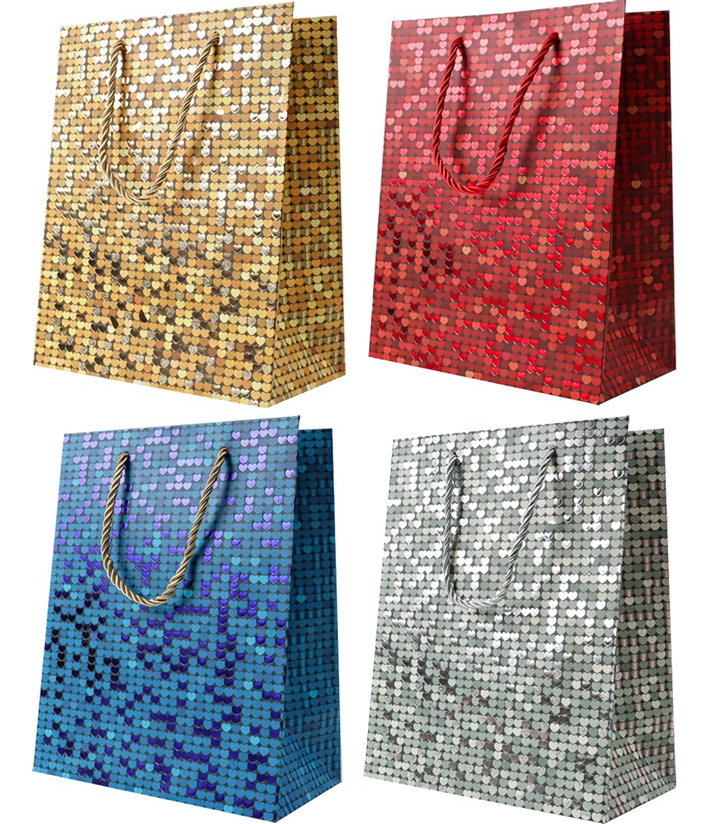 Пакет подарочный 18*23*10см. "Сердечки" (Darvish)