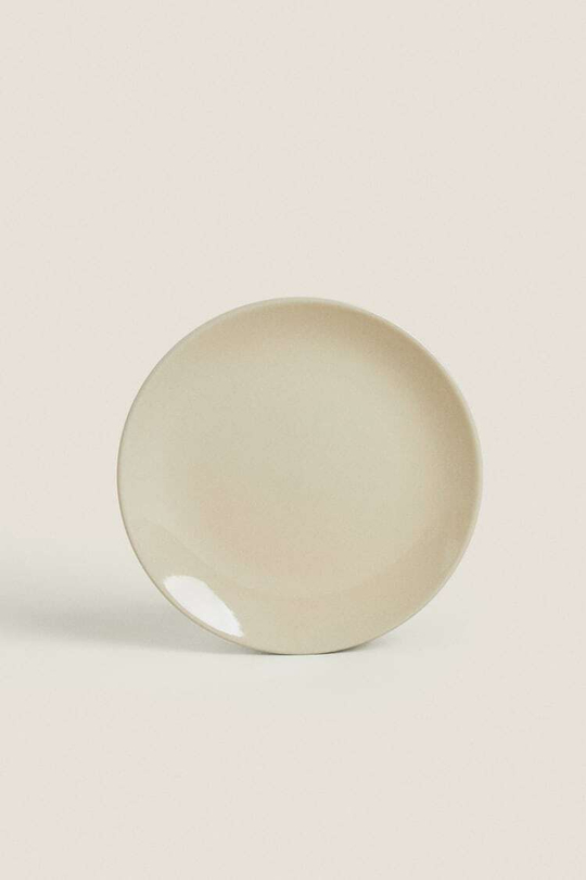 ZARA HOME ДЕСЕРТНАЯ ТАРЕЛКА ИЗ КЕРАМОГРАНИТА, БЕЖЕВЫЙ