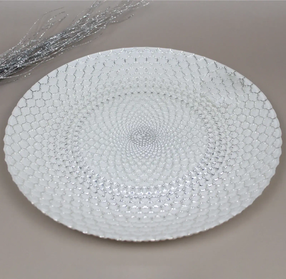 Тарелка 28см «Серебряное кружево»