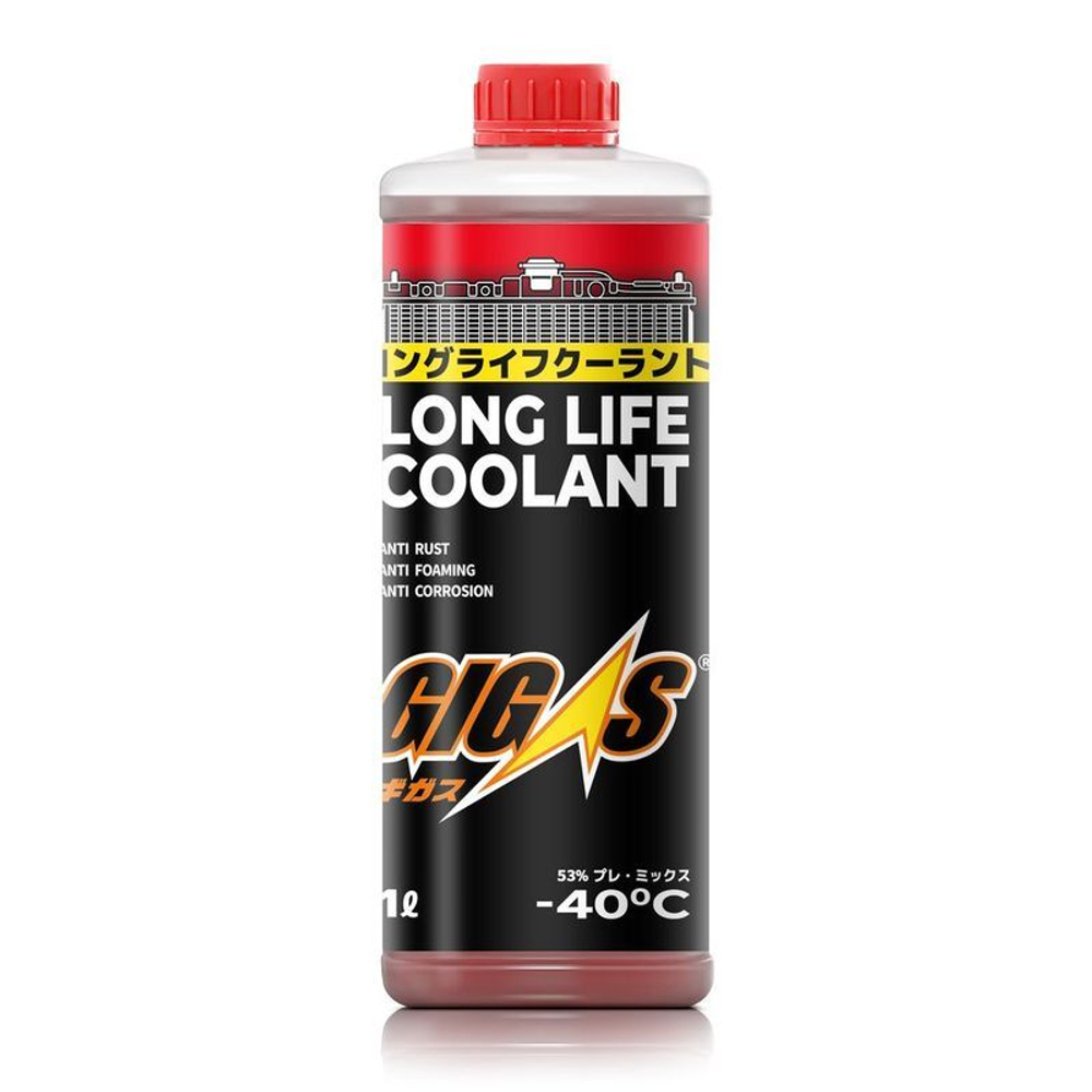 Антифриз GIGAS LONG LIFE COOLANT -40 RED, красный, 1л LLC40R001