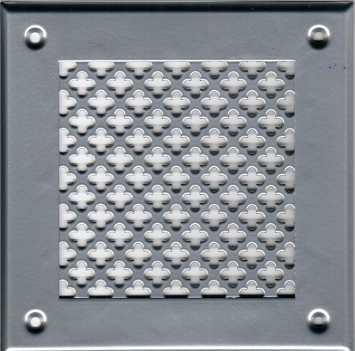 Решётка 210*250 хром, большой цветок