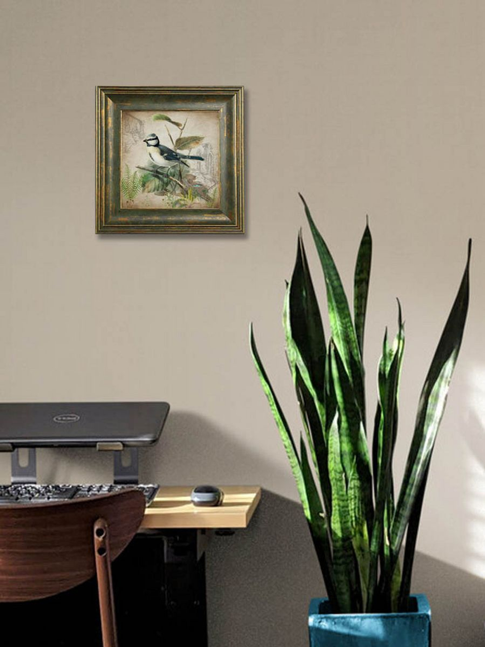 Картина на стену для интерьера на холсте в раме "Птицы" 29*29 см