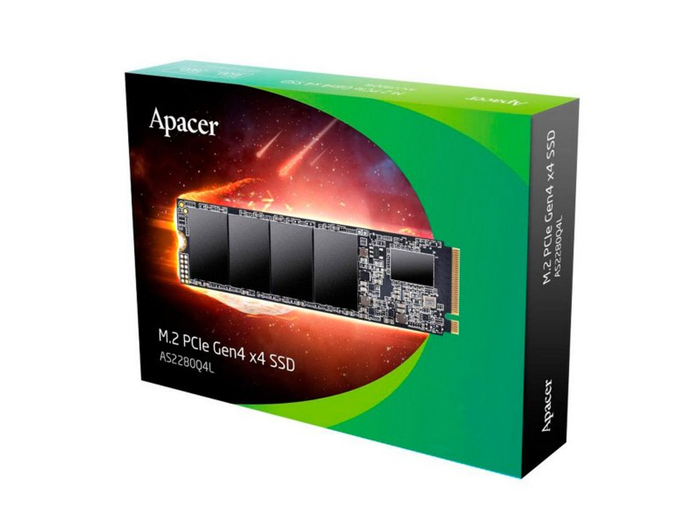 SSD накопитель Apacer AS2280Q4L 1ТБ, M.2 2280, PCIe 4.0 x4, NVMe [AP1TBAS2280Q4L-1]